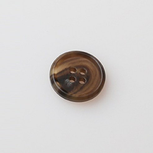 HR빅버튼 멜버른 무광 단추 18mm, 브라운, 12개입