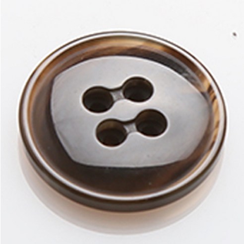 HR빅버튼 란찌 단추 21mm, 브라운, 4개입
