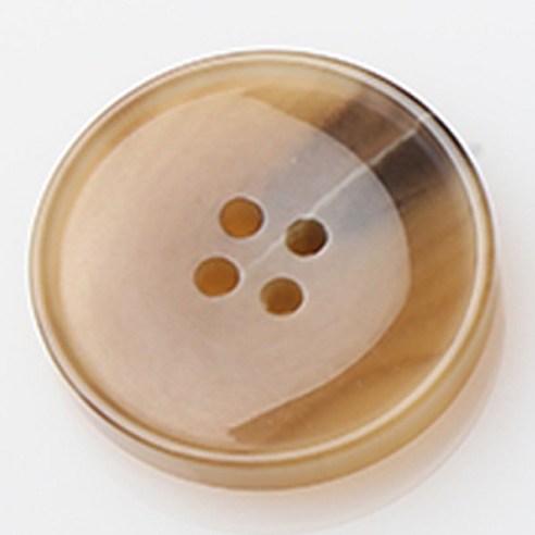 HR빅버튼 레이블 유광 단추 28mm, 베이지, 12개입