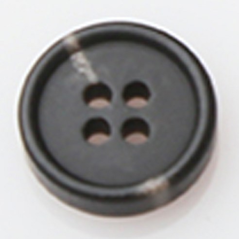 HR빅버튼 메시아 무광 단추 지름 18mm, 블랙, 4개입