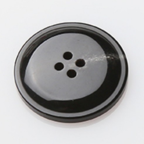 HR빅버튼 티볼리 유광 단추 지름 25mm, 블랙, 4개입