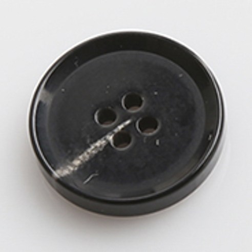 HR빅버튼 옥스포드유광 단추 25mm, 블랙, 8개입