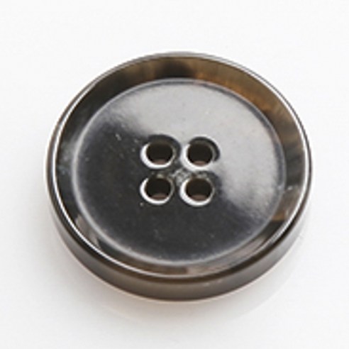 HR빅버튼 옥스포드유광 단추 25mm, 다크브라운, 4개입