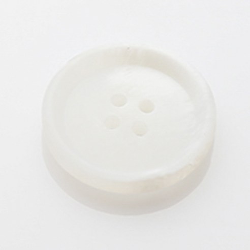 HR빅버튼 아이젠 무광 단추 25mm, 화이트, 4개입
