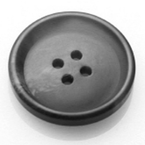 HR빅버튼 아이젠 무광 단추 25mm, 블랙, 8개입