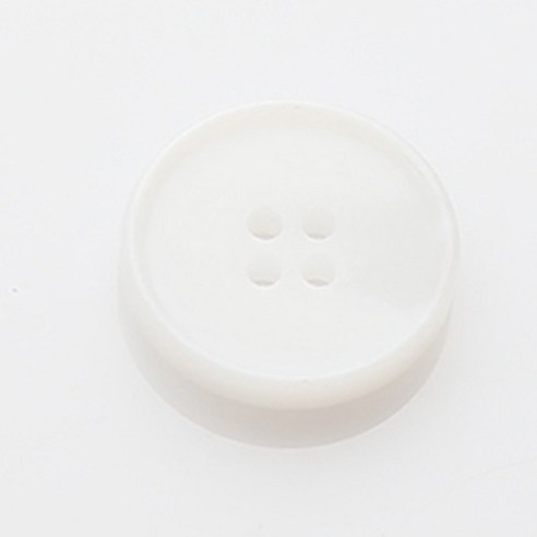HR빅버튼 스텝 무광 단추 15mm, 화이트, 8개입