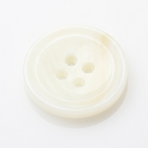 HR빅버튼 쿠바 단추 28mm, 화이트, 4개입