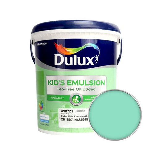 듀럭스 키즈 에멀전 무광 페인트 3L, Bermuda Green