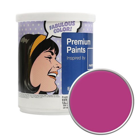 노루페인트 팬톤 외부용 실외 저광페인트 1L, 18-2328 Fuchsia Red