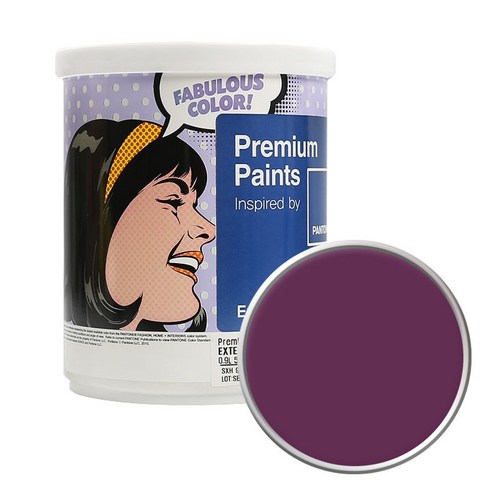 노루페인트 팬톤 외부용 실외 저광 페인트 1L, 19-2524 Dark Purple