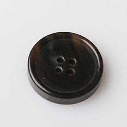 HR빅버튼 메시아 유광 단추 25mm, 다크브라운, 12개입