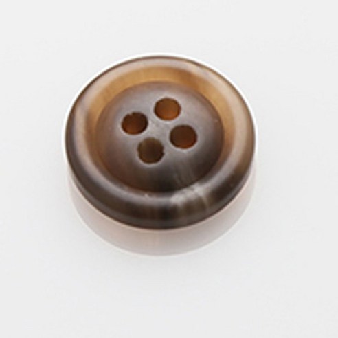 HR빅버튼 막시봉무광 단추 15mm, 브라운, 4개입