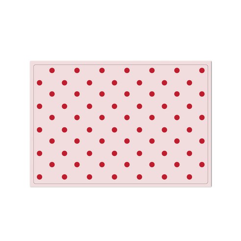서머스트 프루티 실리콘 레드도트 테이블매트, 인디핑크, 425 x 295 mm
