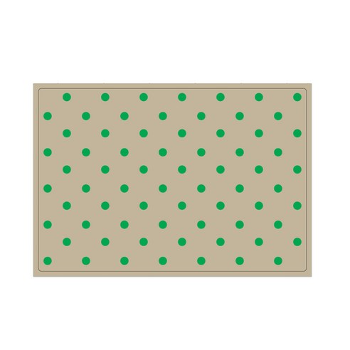 서머스트 실리콘 테이블매트 그린도트, 베이지, 425 x 295 mm
