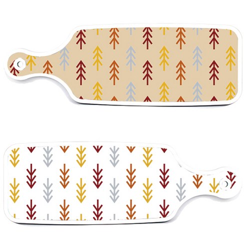로엠디자인 서빙 도마 보드 2p 소나무화이트 세트, 소나무화이트, 소나무두목색, 1세트