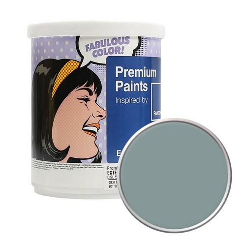 노루페인트 팬톤 외부용 실외 벽면 저광 페인트 1L, 16-4706 Silver Blue
