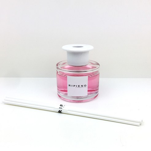 리피에노 컬러디퓨저용액 핑크 + 리드스틱 5p + 화이트라벨 100ml, 블랙체리