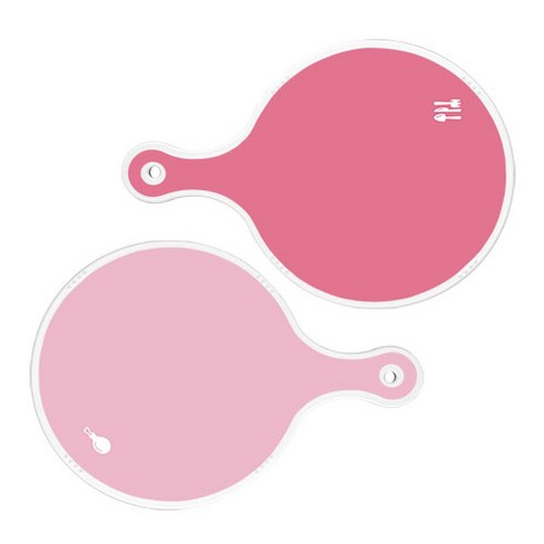 로엠디자인 원형 서빙 도마보드 핑크 2p세트, 핑크 + 분홍, 1세트