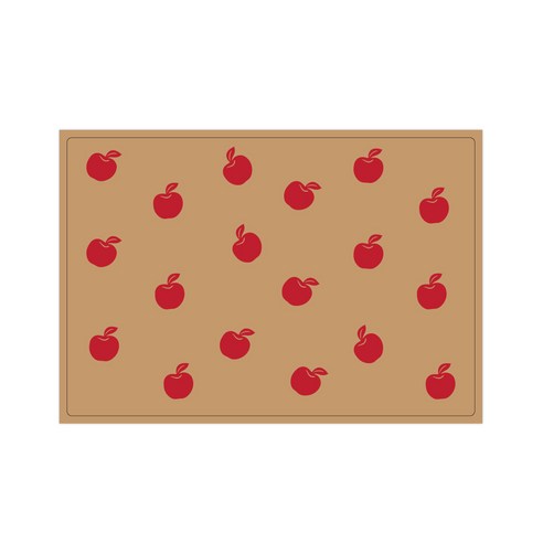 서머스트 실리콘 테이블매트 RED APPLE, 베이지, 425 x 295 mm