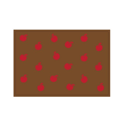 서머스트 실리콘 테이블매트 RED APPLE, 브라운, 425 x 295 mm