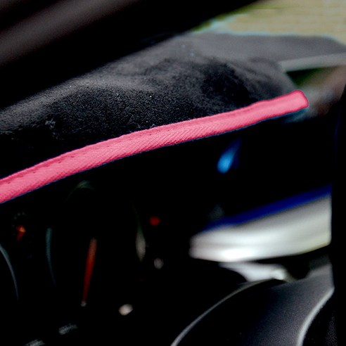 블루코드 섀미 대쉬보드커버 메탈로고 블랙 + 핑크, 현대, NF소나타 트랜스폼 센터 무