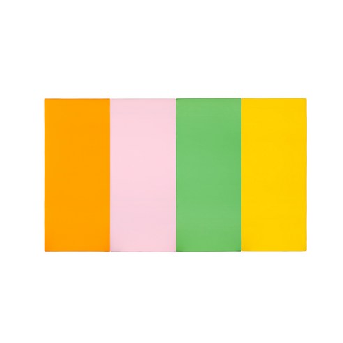 퍼니존 퍼니테라피 오렌지비비드 시리즈4 유아폴더매트, 오렌지 + 베이비핑크 + 그린 + 옐로우