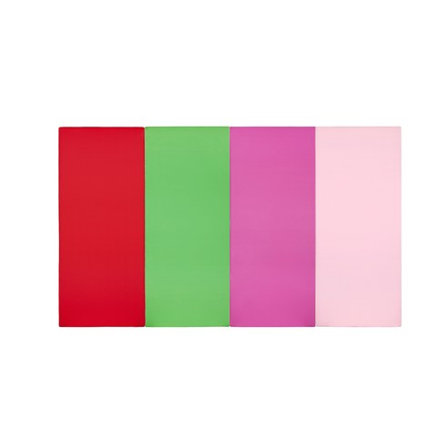 퍼니존 퍼니테라피 레드비비드 시리즈5 유아폴더매트, 레드 + 그린 + 핫핑크 + 베이비핑크
