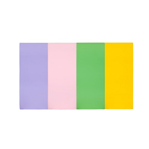 퍼니존 퍼니테라피 바이올렛비비드 시리즈4 유아폴더매트, 바이올렛 + 베이비핑크 + 그린 + 옐로우, 중(200 x 120 x 4 cm)
