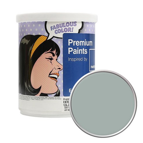 노루페인트 팬톤 외부용 무광 페인트 1L, Puritan Gray 15-4702