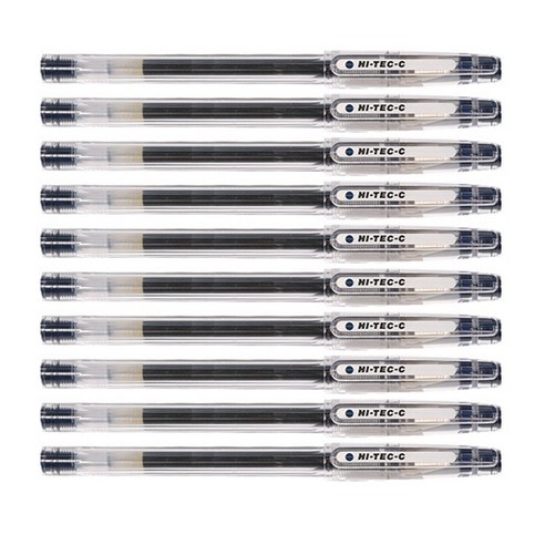 파이롯트 하이테크C 중성펜 0.4mm, 블루블랙(BB), 10개입