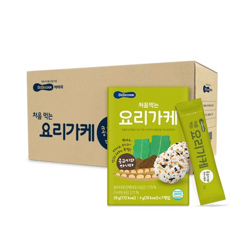 베베쿡 처음 먹는 요리가케 김자반, 콩고기 + 다시마 혼합맛, 12개입, 28g