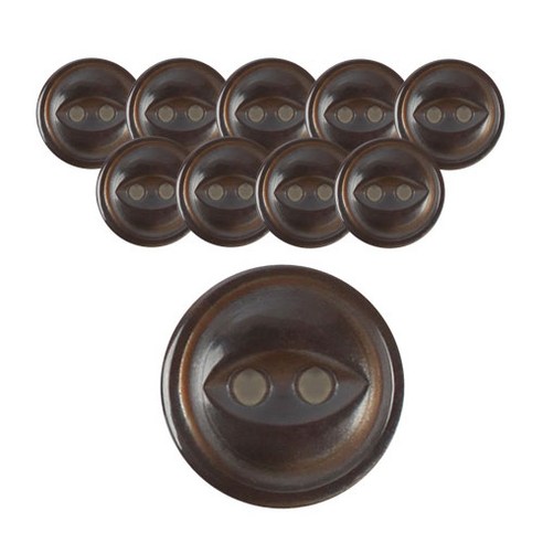 동화상가몰 DY 와이셔츠 단추3 랄프 11.5mm, BR, 10개입