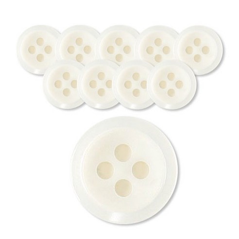 동화상가몰 DY와이셔츠단추2 하이킥 11.5mm, WT, 10개입