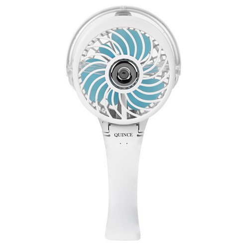 퀸스 휴대용 미스트 물안개 선풍기, HF-318, 화이트
