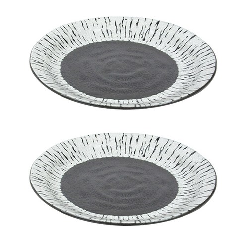 디어리빙 블랙 지브라 접시 24cm, 2개입, 단품