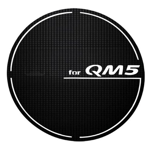 바겐 3D 카본 주유구 스티커 QM5, 블랙, 1개