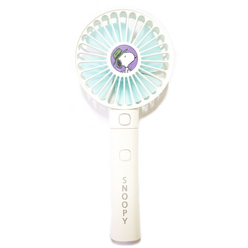스누피 휴대용 충전식 미니 USB 선풍기, SMODO-157, 화이트