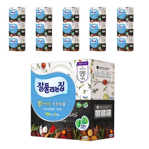잘풀리는집 뽑아쓰는 키친타올 150p, 150매, 32개