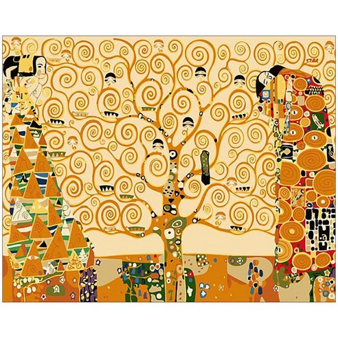 아이러브페인팅 골드펄 DIY 명화그리기 40 x 50 cm, 클림트행운의나무, 1개