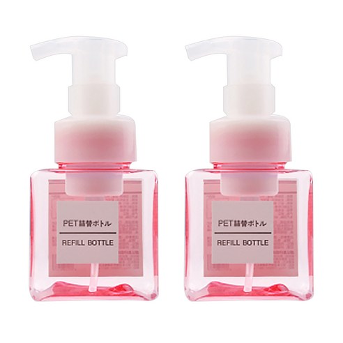 DM 뷰티 화장품 펌프 공병 250ml, 라이트 핑크, 2개입