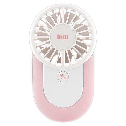 브리츠 USB 전원 충전식 핸디 선풍기, BZ-FN2, Pink