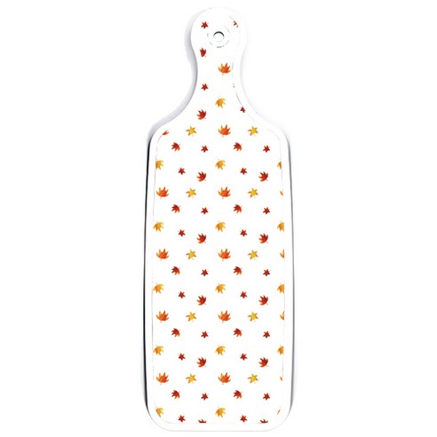 로엠디자인 양면 서빙도마 블루톤플라워, 낙엽화이트, 1개