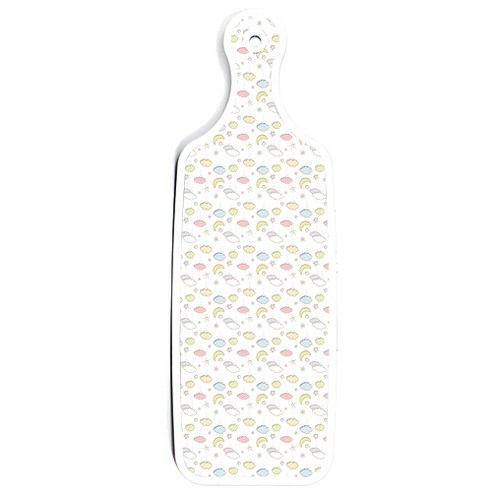 로엠디자인 양면 서빙 도마 보드 파스텔플라워패턴, 파스텔밤하늘, 1개