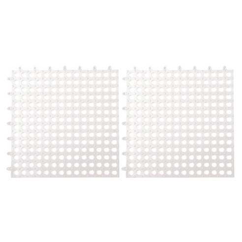 블럭마트 욕실바닥 매트 30 x 30 x 1 cm, 화이트, 2개입