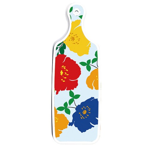 로엠디자인 양면 디자인 서빙 도마 보드 구관조담황색, 국화블루옥색, 1개