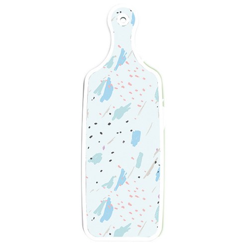 로엠디자인 양면 서빙 도마 보드 채소그린, 자국옥색, 1개
