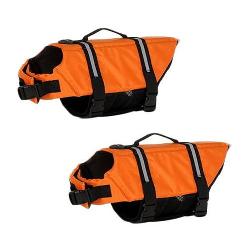 아리코 Dr Mini 양이&아지 전용 수중안전조끼 2p, 오렌지