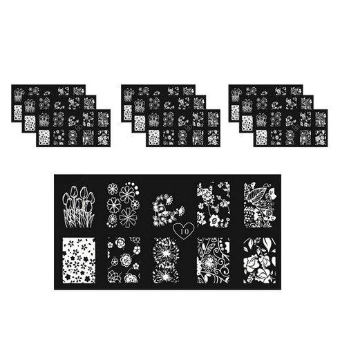 ARYKOTRADERS DIY 블루 네일 프린팅 스티커, Tian Xin 10, 10개입