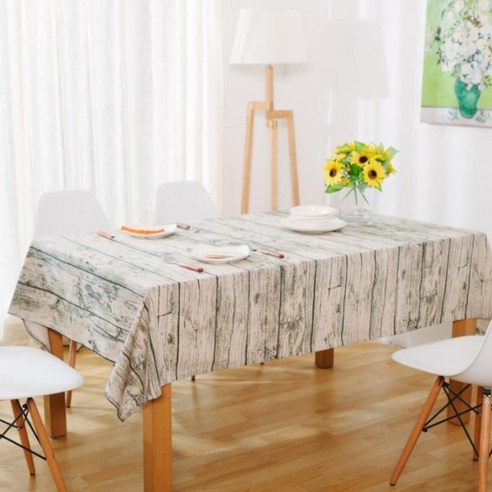 더자카 우드패턴 테이블보 + 쿠션, Y432LHLB013, L(가로 90cm x 세로 90cm), 쿠션(가로 45cm x 세로 45cm)