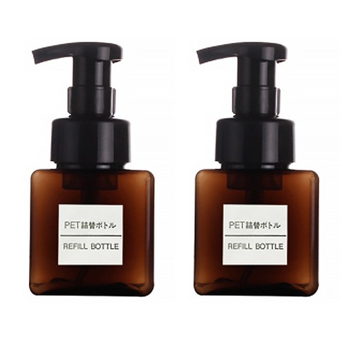 DM 뷰티 화장품 펌프 공병 250ml, 브라운 + 블랙, 2개입